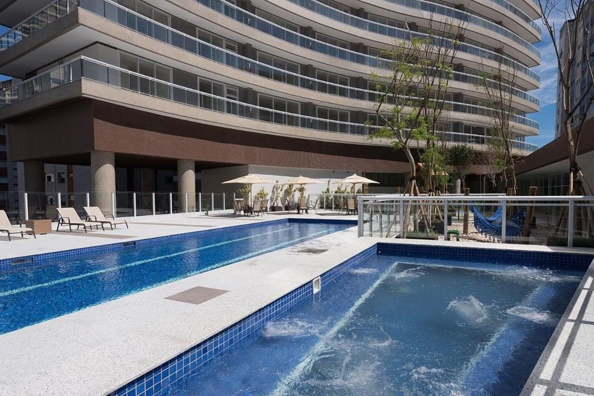 Studio Moderno Em Condominio De Luxo Pe Na Areia Santos  Exterior foto